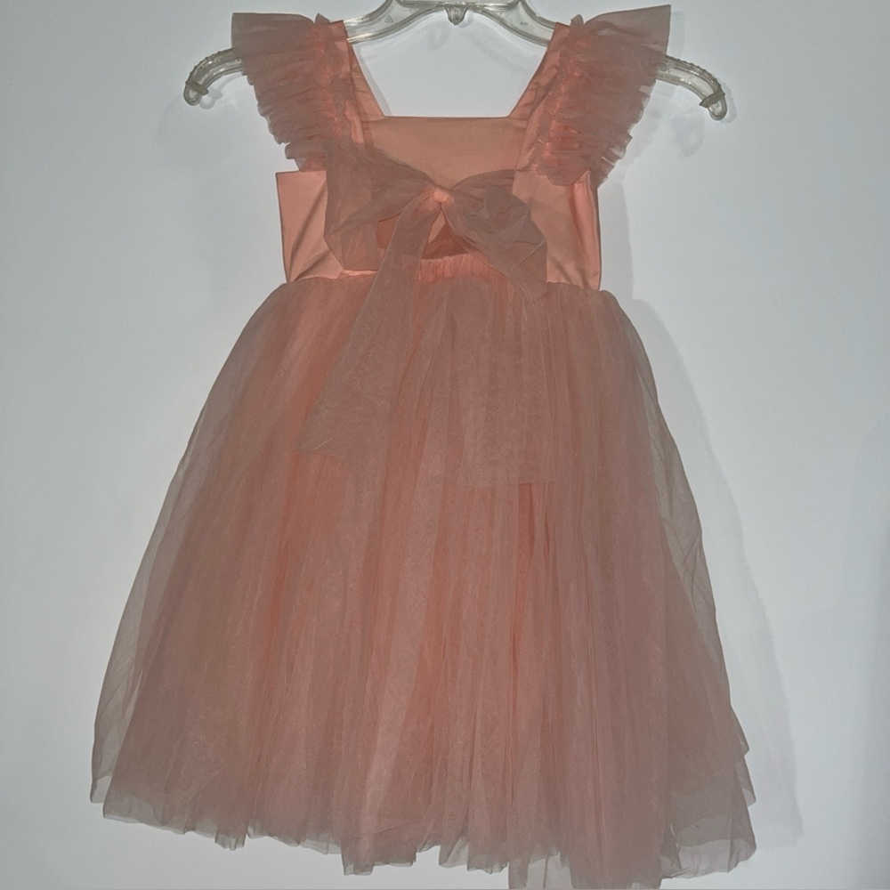 Girl’s Pink Ruffled Tulle Party Dress Size 5/6 Y, 120 cm - Picture 9 of 13
